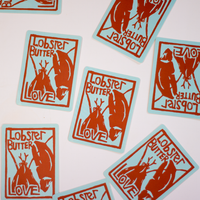 lobster butter love die cut