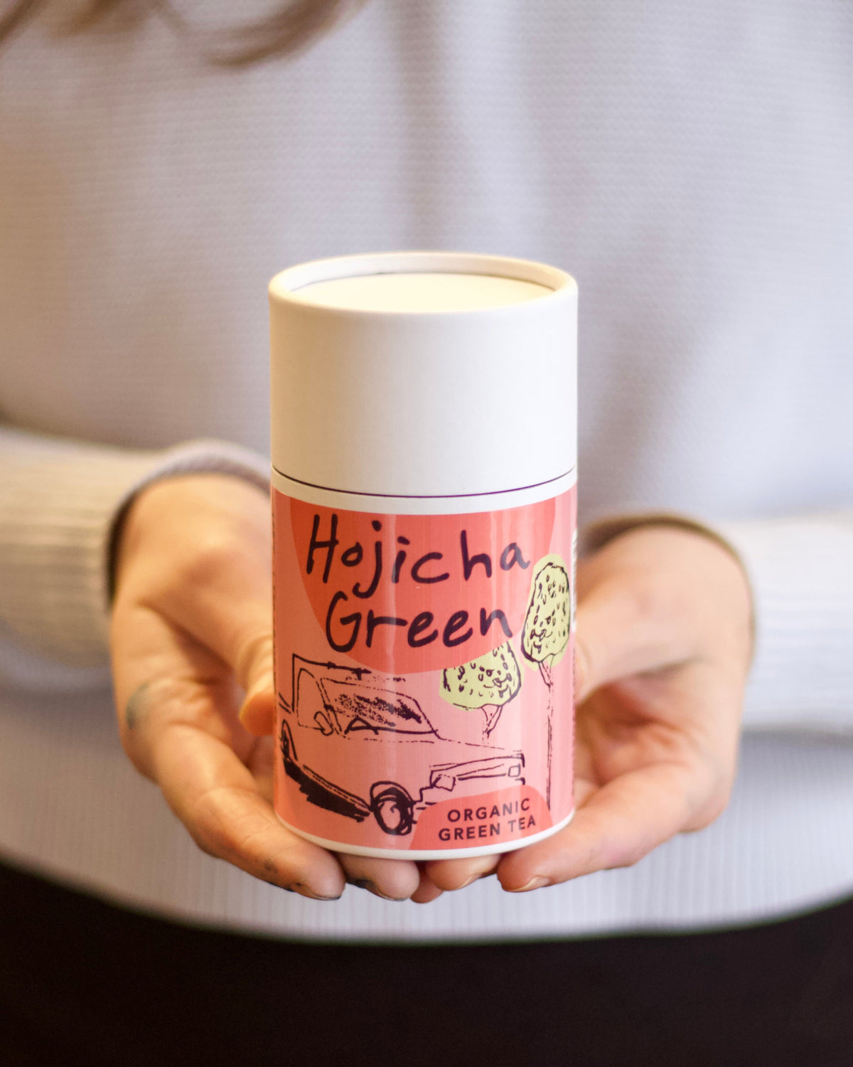 hojicha green tea container